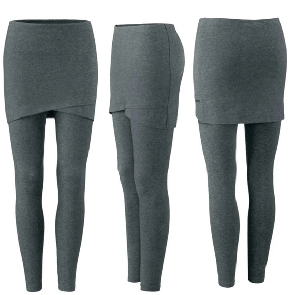 Cabi M'Leggings Crossover Skirt Leggings Heather Gray Size Small Style 5318 - Picture 1 of 12